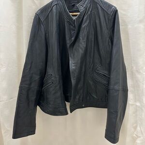 Vintage Tommy Hilfiger Black Leather Jacket
